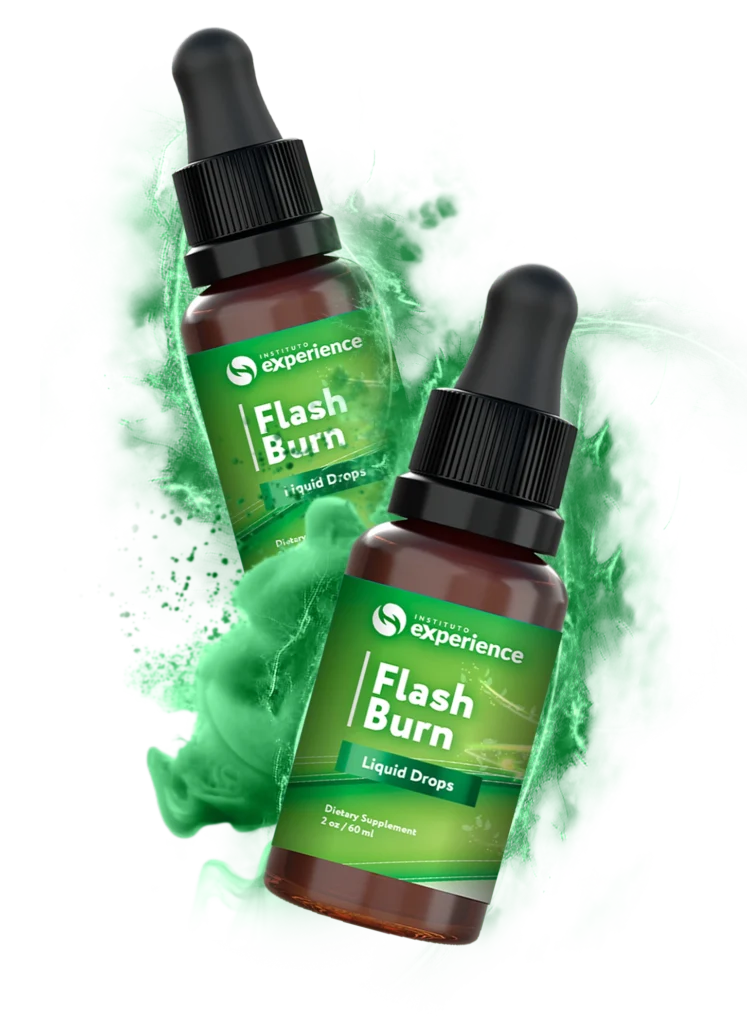 Two FlashBurn liquid drop bottles